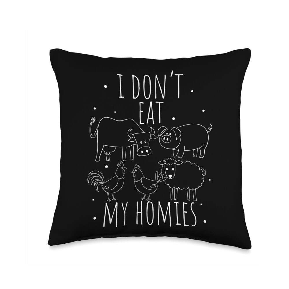 8880 I Don't Eat My Homies Throw Pillow, 16x16, Multicolor